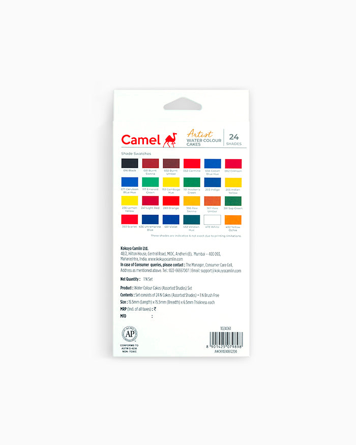 Camlin Artist Water Colour Cake Set (Set of 24, Blue)