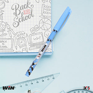 WIN X5 Ball Pens | 60 Pens (50 Blue, 8 Black, 2 Red) | Multicolour Body Design | 0.7 mm Tip | Smooth Flow of Ink | Comfortable Grip | Smooth Writing | Gifts for Kids | Pens for Students  | Premium