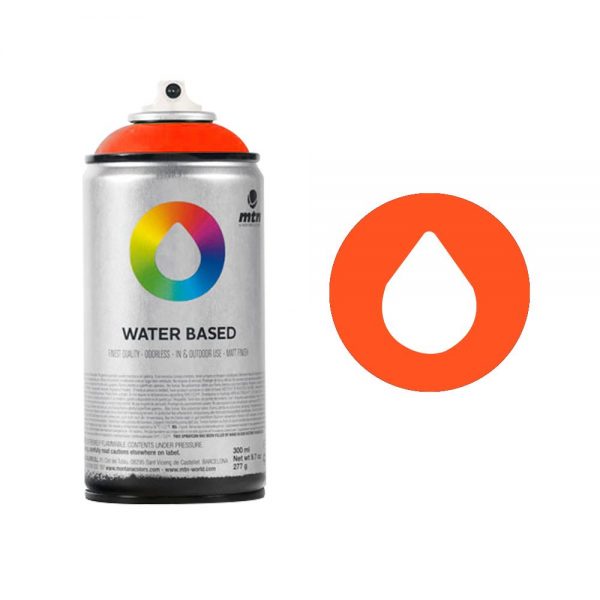 MTN Spain Water Based Spray Paints 300ML - Azo Orange Deep