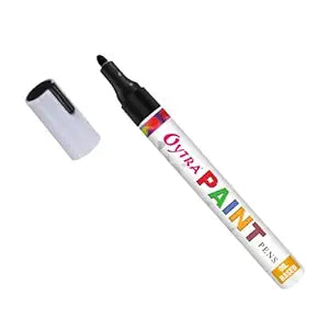 Oytra Paint Marker Pens Permanent Waterproof Oil Based Individual pens Works and All Surfaces, Wood, Fabric, Steel, Glass (Black)