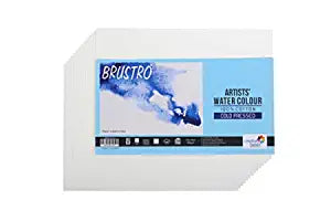 Brustro Artists' Watercolour paper 100% cotton Cold Pressed 300 GSM 18 SHEETS. Size 10 X 14 cm