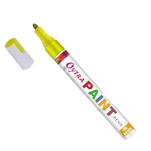 Oytra Paint Marker Pens Permanent Waterproof Oil Based Individual pens Works and All Surfaces, Wood, Fabric, Steel, Glass (Yellow)