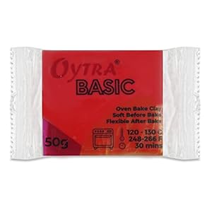 Oytra Polymer Clay Basic 50 Gram Oven Bake Clay (Tomato Red)