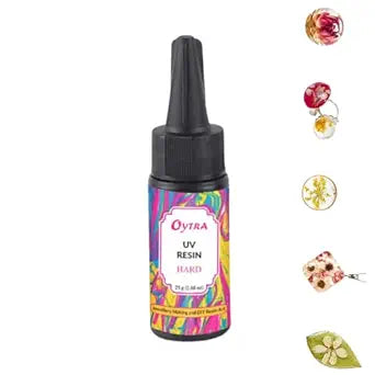 Oytra UV Resin Hard Clear Glossy Finish for Artists and Professionals Polymer Clay Gloss DIY Jewelry Craft Decoration Casting Coating (25 Grams)