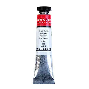 Sennelier Extra fine Gouache Tube 21ml S3 Carmine Red