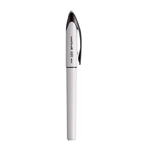 Uniball UBA-188C-M Air Micro 0.5 mm Roller Ball Pen | Pack of 1, Black Ink, Off White Pastel Body