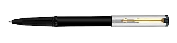 Parker Beta Premium Ball Pen Gold Trim Silver Finish Cap