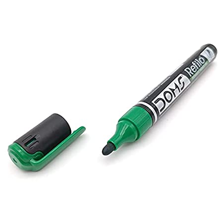 DOMS REFILO PERMANENT MARKER PEN GREEN 10 PCS PACK