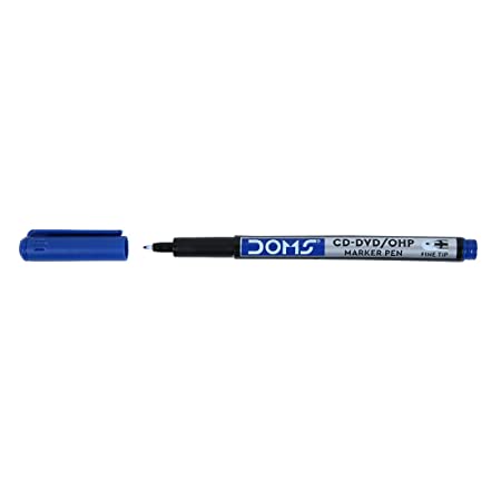 DOMS CD-DVD/OHP MARKER PEN BLUE 10 PCS PACK