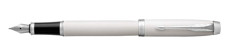 Parker IM White Chrome Trim Fountain Pen