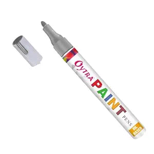 Oytra Paint Marker Pens Permanent Waterproof Oil Based Individual pens Works and All Surfaces, Wood, Fabric, Steel, Glass (Silver)
