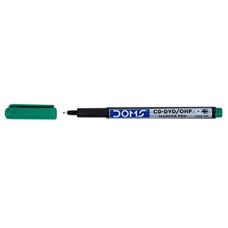 DOMS CD-DVD/OHP MARKER PEN GREEN 10 PCS PACK