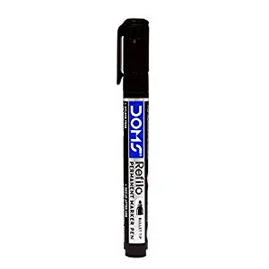 DOMS Refilo Permanent Marker (Set of 10, Black)