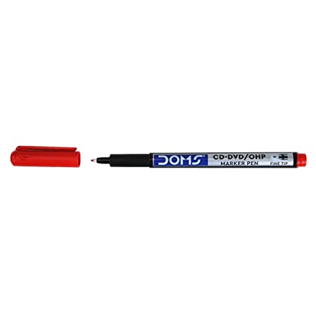 DOMS CD-DVD/OHP MARKER PEN RED 10 PCS PACK