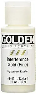 Golden Artist Fluid Acrylic Interference Gold (Fine) 1 oz (30 ml)