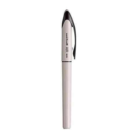 Uniball UBA-188C-M Air Micro 0.5 mm Roller Ball Pen | Pack of 1, Black Ink, Greige Pastel Body
