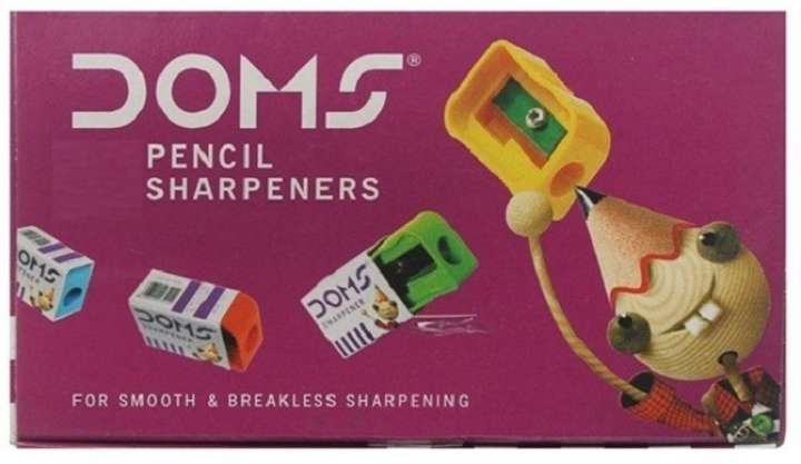 DOMS 3423 Pencil Sharpener - Pack of 60 Single Pencil Sharpener (Multicolor)