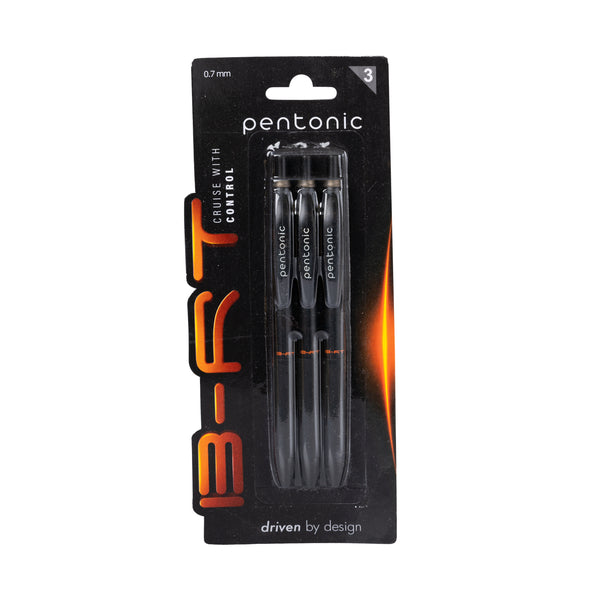 Linc Pentonic B-RT Ball Point Pen (Black, 3 Pcs Blister, Pack of 1)