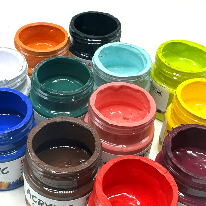 iCraft Acrylic Paint Set-12 Shades