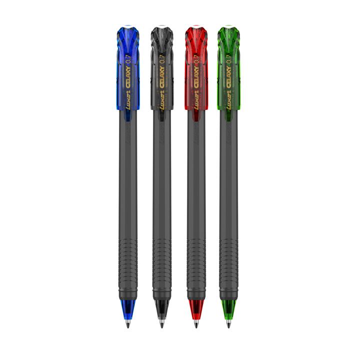 Luxor Schneider Gelaxy Roller Gel Pen Pack of 4-BL+BK+RD+GR