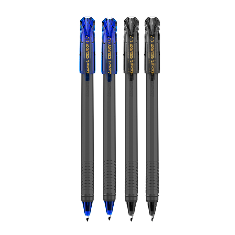 Luxor Schneider Gelaxy Roller Gel Pen Pack of 4 (2Blue, 2Black)