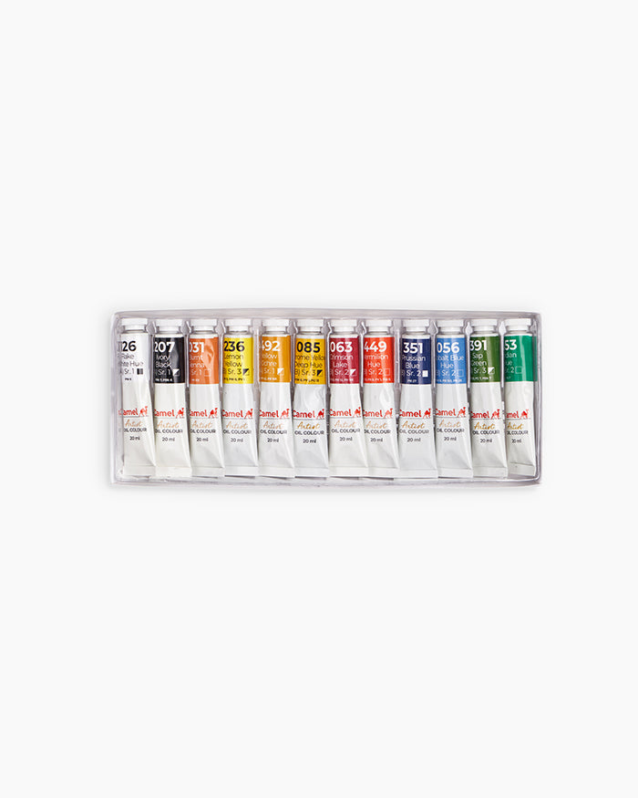 Camel Artist Oil Colours Assorted pack of 12 shades in 20 ml