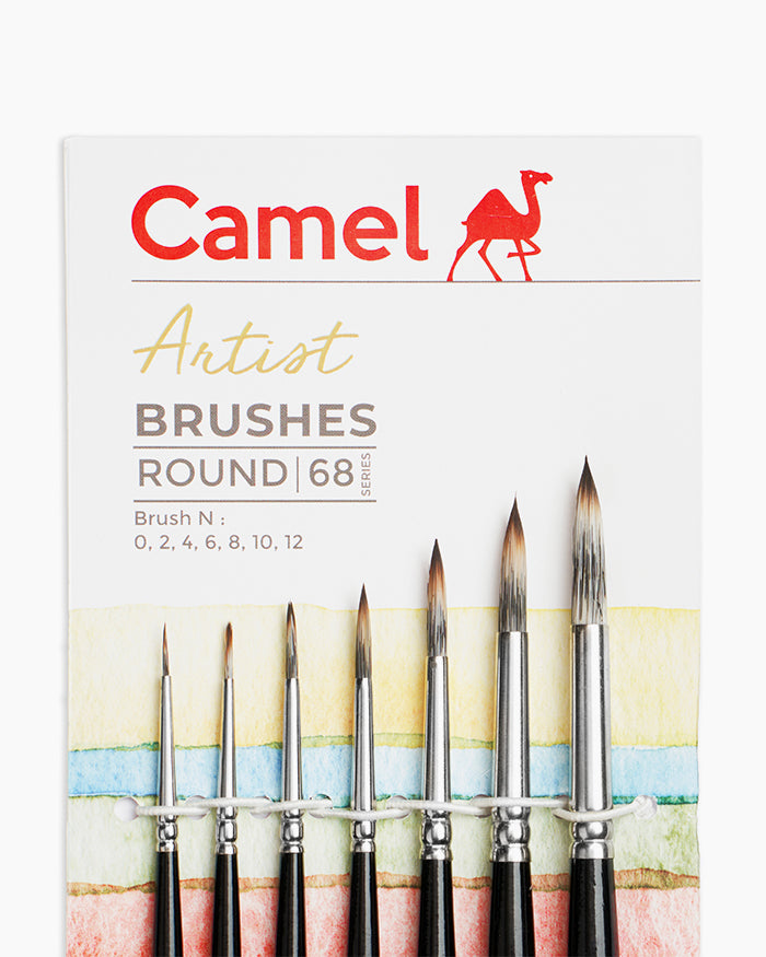 Camlin Artist Brushes Assorted pack of 7 brushes, Round - Series 68