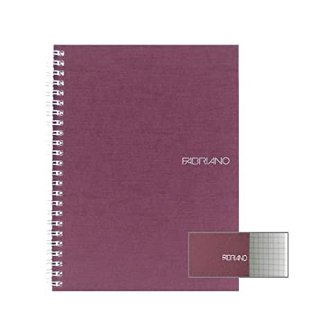 Fabriano Ecoqua A4 Spiral Bound Graph 10MM Notebook Purple