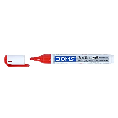 DOMS REFILO WHITEBOARD MARKER PEN RED 10 PCS PACK