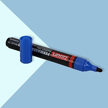 Luxor Refillable Permanent Marker Blue (10'S)