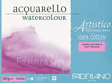 Fabriano Artistico Traditional White Watercolour Blocks HP 300 GSM 23 X 30.5 CM