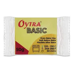 Oytra Polymer Clay Basic 50 Gram Oven Bake Clay (Light Yellow)