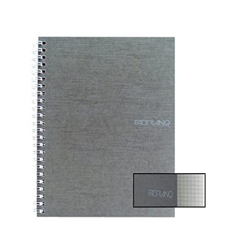 Fabriano Ecoqua A4 Spiral Bound Graph 10MM Notebook Grey