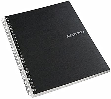 Fabriano Ecoqua A5 Spiral Bound Lined Notebook Black