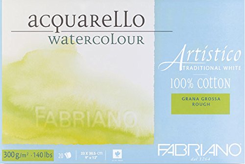 Fabriano Artistico Traditional White Watercolour Blocks CP 300 GSM 23 X 30.5 CM