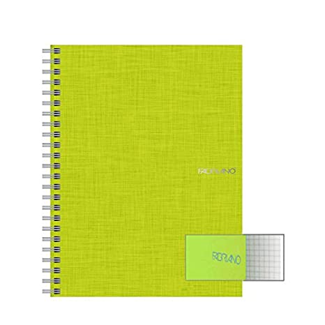 Fabriano Ecoqua A4 Spiral Bound Graph 10MM Notebook Lime