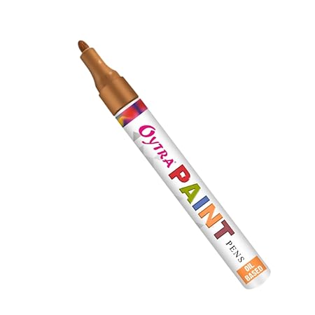 Oytra Paint Marker Pens Permanent Waterproof Oil Based Individual pens Works and All Surfaces, Wood, Fabric, Steel, Glass (Brown)