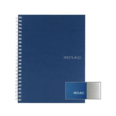 Fabriano Ecoqua A5 Spiral Bound Graph 5MM Notebook Blue