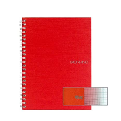 Fabriano Ecoqua A4 Spiral Bound Graph 10MM Notebook Raspberry