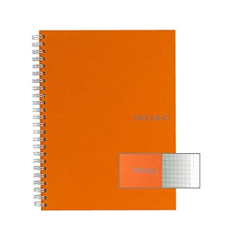 Fabriano Ecoqua A4 Spiral Bound Graph 10MM Notebook Orange