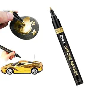 Oytra Gold Liquid Mirror Chrome Marker 1mm Tip Paint Markers for on Any Surface DIY