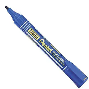 PENTEL N450 PERMANENT MARKER 10PC BOX BLUE INK