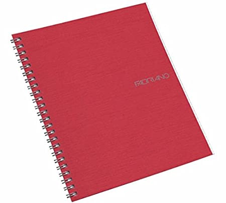 Fabriano Ecoqua A5 Spiral Bound Lined Notebook Raspberry