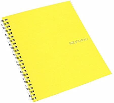 Fabriano Ecoqua A5 Spiral Bound Lined Notebook Yellow