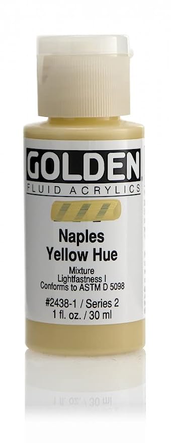 Golden Artist Fluid Acrylic Naples Yellow Historical Hue 1 oz (30 ml)