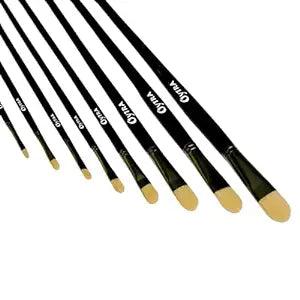 OYTRA Oil Paint Brushes, 8pcs Professional 100% Natural Chungking Hog Bristle Artist Filbert Paint Brushes