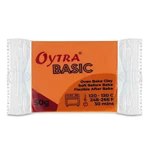 Oytra Polymer Clay Basic 50 Gram Oven Bake Clay (Fluorescent Orange)