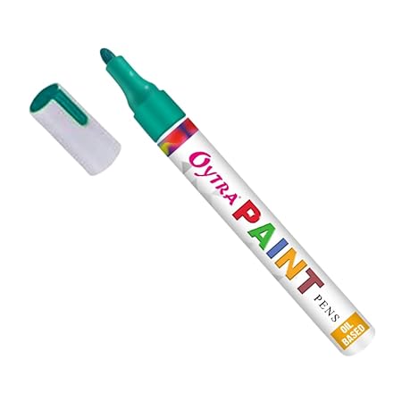 Oytra Paint Marker Pens Permanent Waterproof Oil Based Individual pens Works and All Surfaces, Wood, Fabric, Steel, Glass (Green)