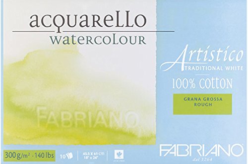 Fabriano Artistico Traditional White Watercolour Blocks CP 300 GSM 45.5 X 61 CM