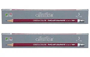 Cretacolor Cleos Fine Art Graphite 9B (Pack of 6)